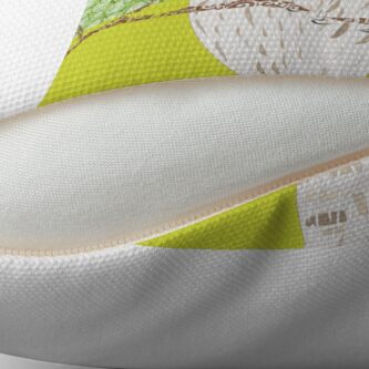 Coussin de sol ''Blanche, la chouette' : autre vue
