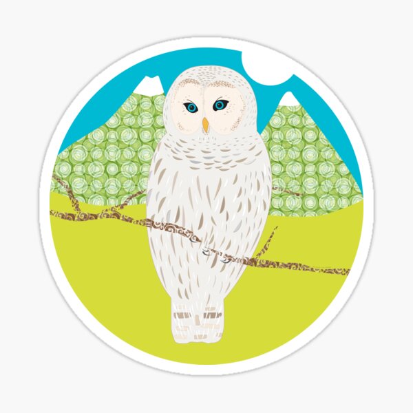 Blanche, la chouette Sticker