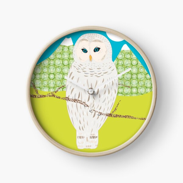 Blanche, la chouette Horloge