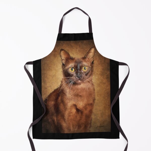 Artikelvorschau, Brown Burmese Cat Portrait entworfen und verkauft von ironydesigns.