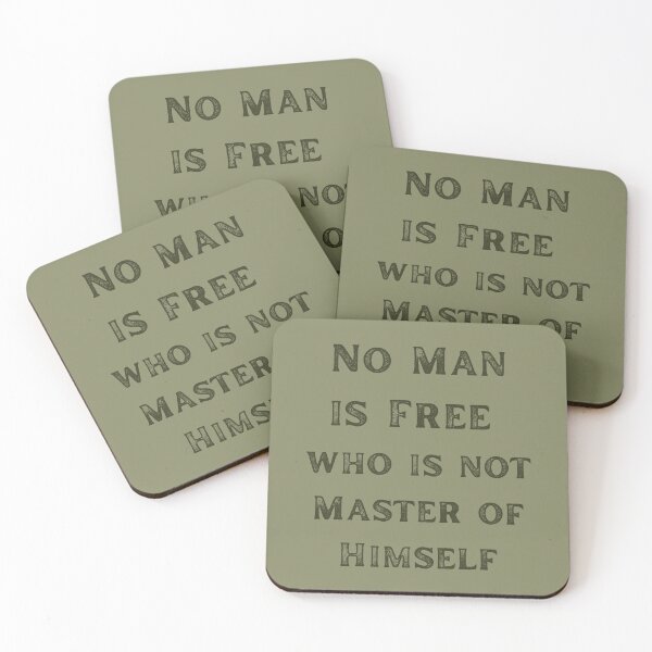 Item preview, No Man Is Free Who Is Not Master Of Himself. Epictetus Philosophical Quote designed and sold by Rebel-Design.
