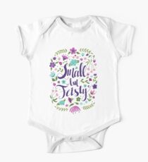 Klein, aber Feisty mit Florals Baby Body Kurzarm