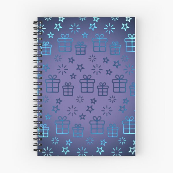 Item preview, Patterns of gift boxes and stars in blue and purple. designed and sold by storefunnypets.
