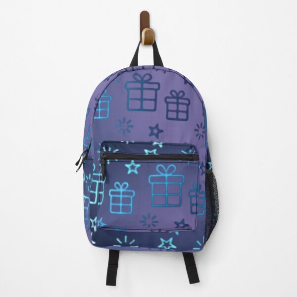 Item preview, Patterns of gift boxes and stars in blue and purple. designed and sold by storefunnypets.