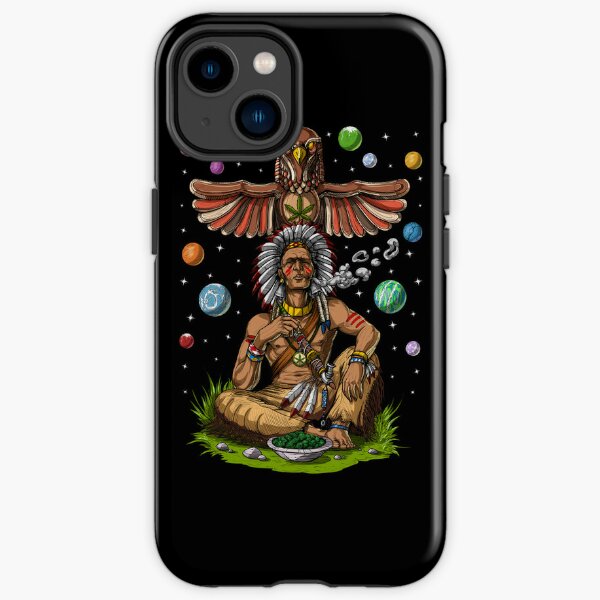 Native American Chief Smoking Weed iPhone Tough Case