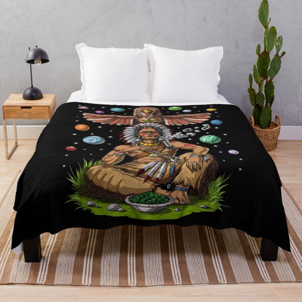 Item preview, Native American Chief Smoking Weed designed and sold by underheaven.