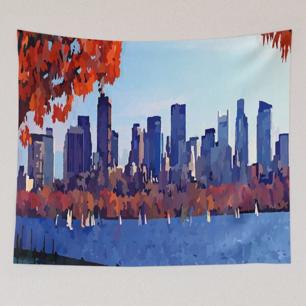 Item preview, Boston Charles River Autumn Skyline designed and sold by Jon-Baran.
