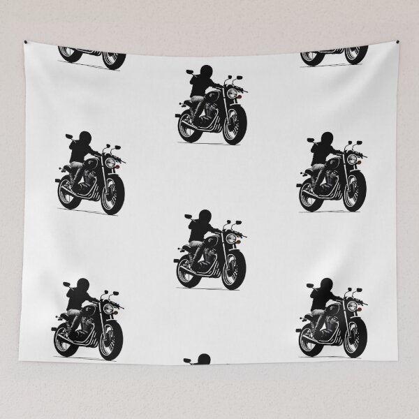 Item preview, Ride into the Sunset: Biker in Motorcycle Art designed and sold by Basunat.