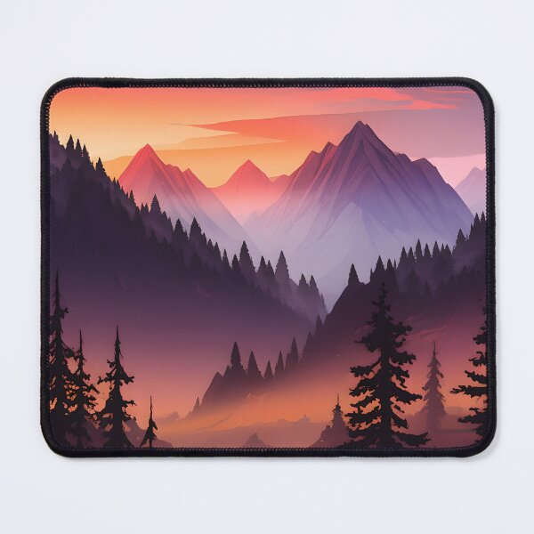 Item preview, Orange Awe: Hipster Camping Adventure in the Pacific Northwest Mountains Sunset Landscape designed and sold by Soomz.