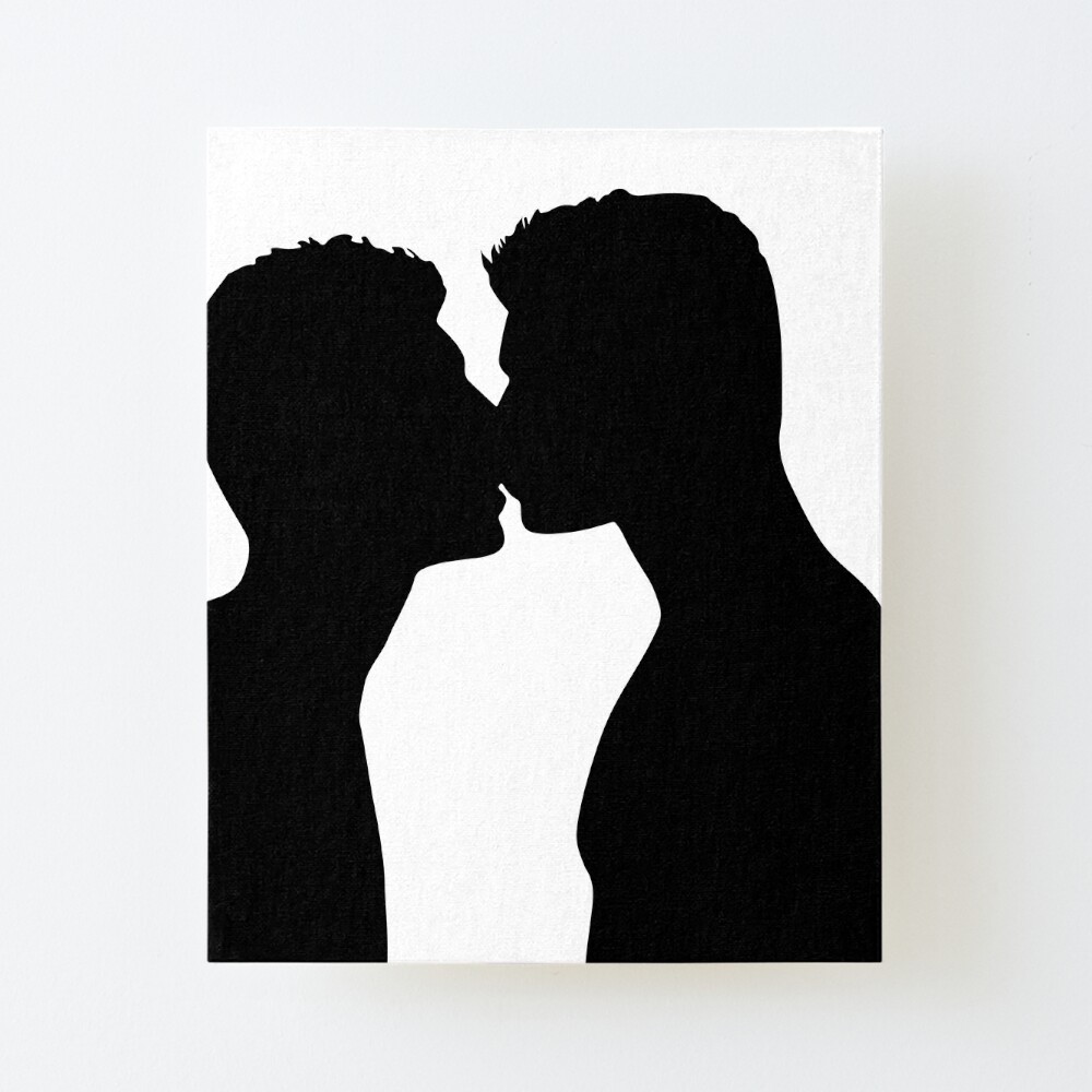 Hot kiss of gay men