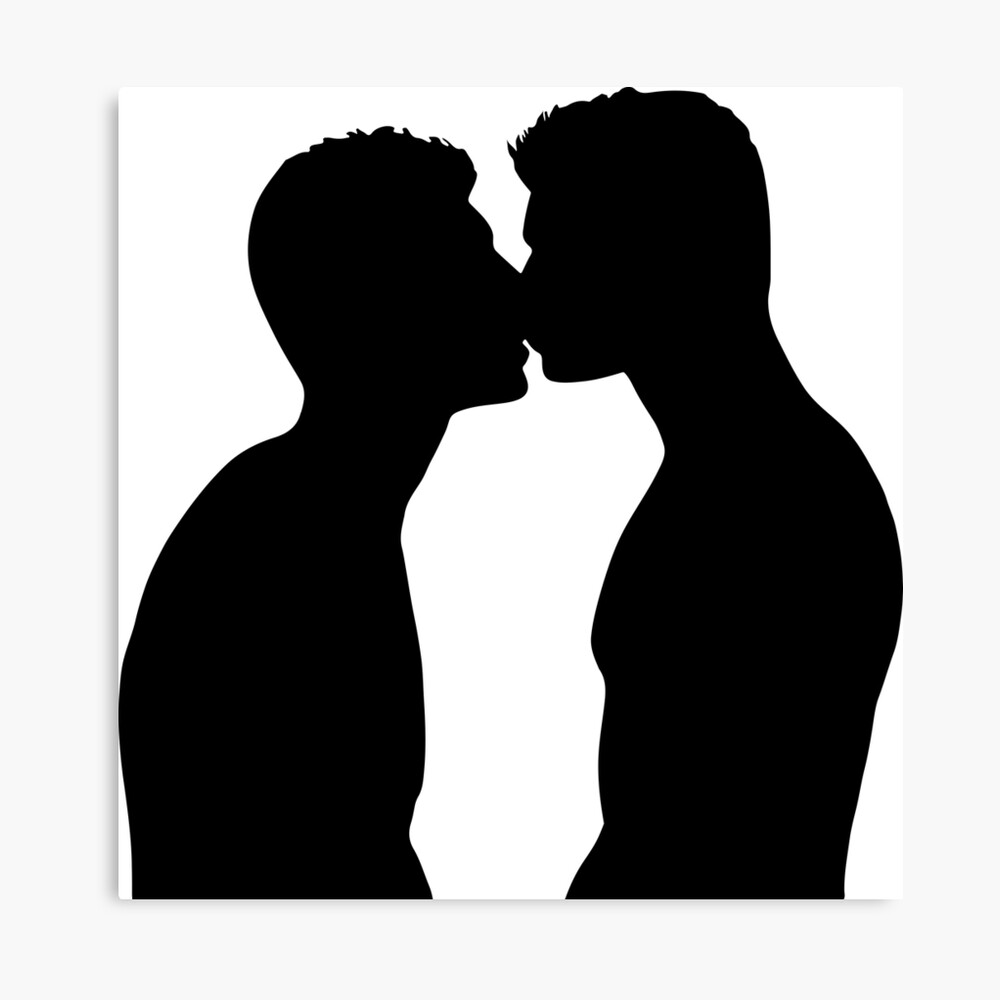 Hot kiss of gay men