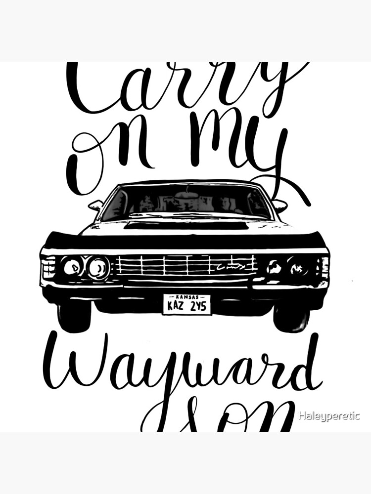 Supernatural Carry On My Wayward Son Acrylic Block By Haleyperetic Redbubble