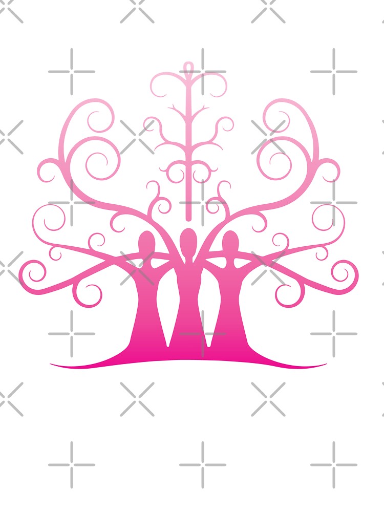 Breast Cancer Awareness Light Pink Ribbon Sisters Tree Of Life Poster for  Sale by SubtleSplit