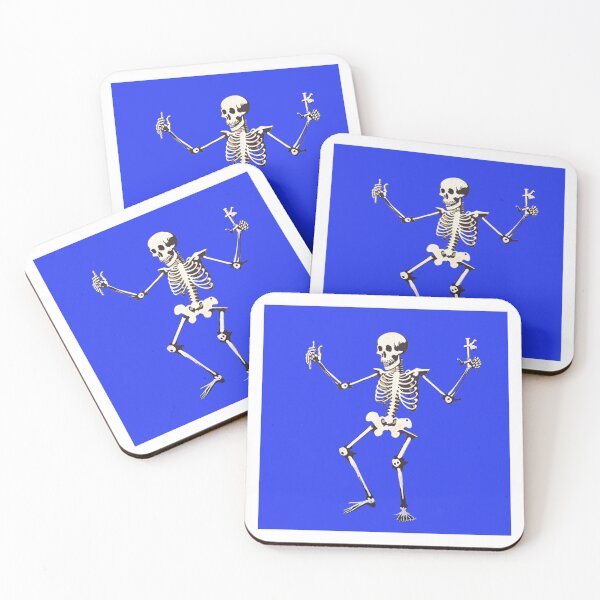 Item preview, Banksy Dancing Skeleton Rigor Mortis Dark Blue designed and sold by DataDude.