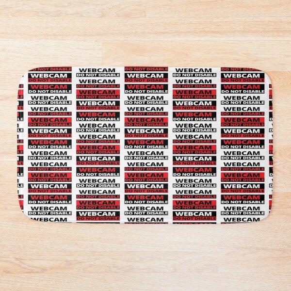 Item preview, Webcam do not disable stickers warning sign prank red multi pattern designed and sold by rednumberone.