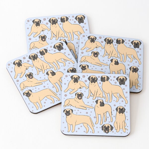 Item preview, English Mastiff dog cute cartoon illustration pattern  designed and sold by Yarafantasyart.