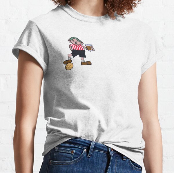 Vista previa del artículo con la obra «andy capp camiseta de fútbol roja y blanca», diseñado y vendido por AftonBailey.