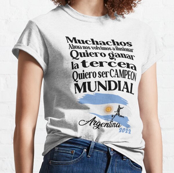 Vista previa del artículo con la obra «argentina muchachos ahora nos volvimos a ilusionar», diseñado y vendido por AftonBailey.