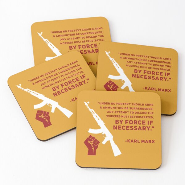 Item preview, Pro Gun Leftist Socialist Gun Owner Under No Pretext Marx Quote    designed and sold by ScienTeeshirt.