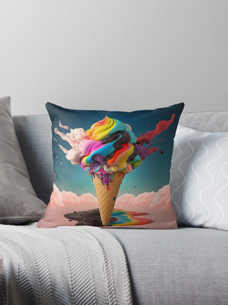 Ice cream 2025 throw pillow