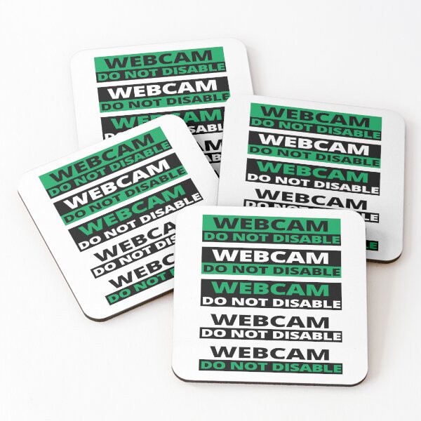 Item preview, Webcam do not disable stickers warning sign prank green multi pattern designed and sold by rednumberone.