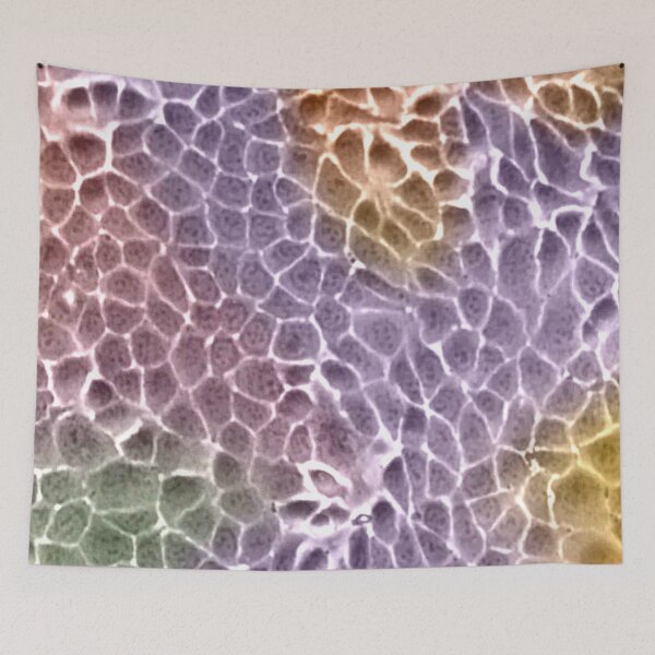 Item preview, Colorful rainbow pastel epithelial cells under the microscope designed and sold by ArtByScience.
