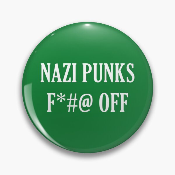 Vista previa del artículo con la obra «Punks racistas F Off», diseñado y vendido por ScienTeeshirt.