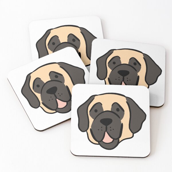 Item preview, English Mastiff dog cute cartoon illustration  designed and sold by Yarafantasyart.