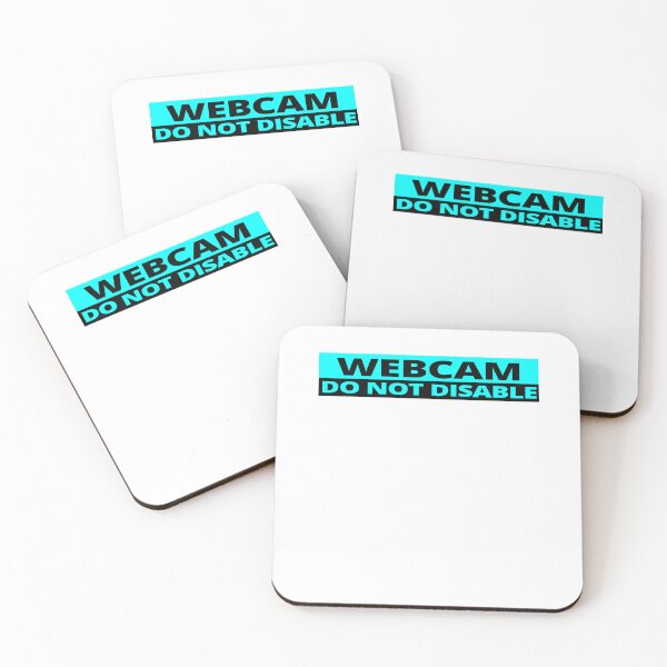Item preview, Webcam do not disable stickers warning sign prank cyan designed and sold by rednumberone.