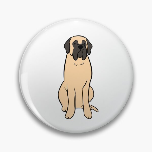 Item preview, English Mastiff dog cute cartoon illustration  designed and sold by Yarafantasyart.