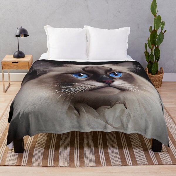 Item preview, Birman Cat Breed Portrait Royal Renaissance Animal Painting designed and sold by Nalaxation.
