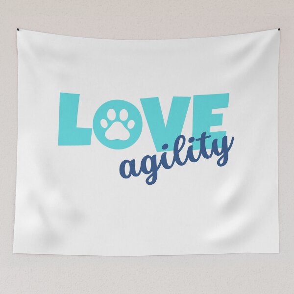 Item preview, Love agility in turquoise and blue designed and sold by PausePapote.