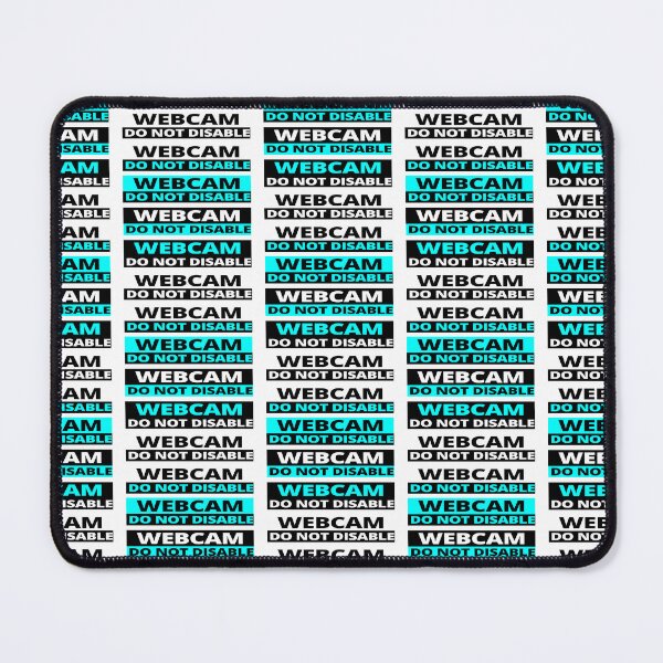 Item preview, Webcam do not disable stickers warning sign prank cyan multi pattern designed and sold by rednumberone.