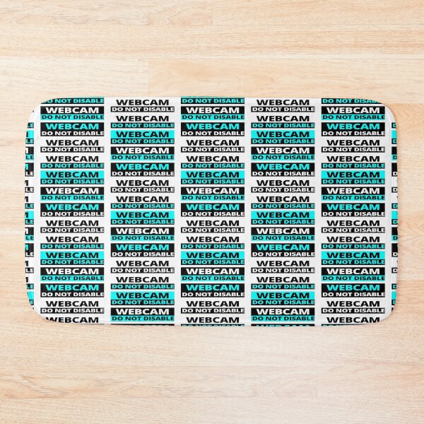 Item preview, Webcam do not disable stickers warning sign prank cyan multi pattern designed and sold by rednumberone.