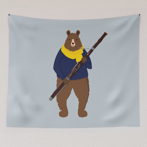 Item preview, Bear with bassoon designed and sold by yanatibear.