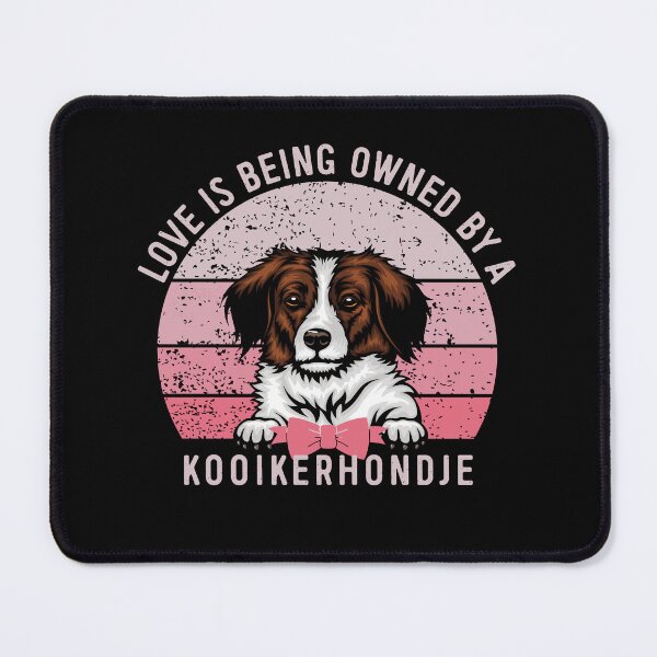 Item preview, Kooikerhondje Dog Love Pink Vintage Sunset Valentine designed and sold by Cuddlythopia.