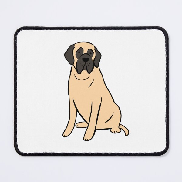 Item preview, English Mastiff dog cute cartoon illustration  designed and sold by Yarafantasyart.