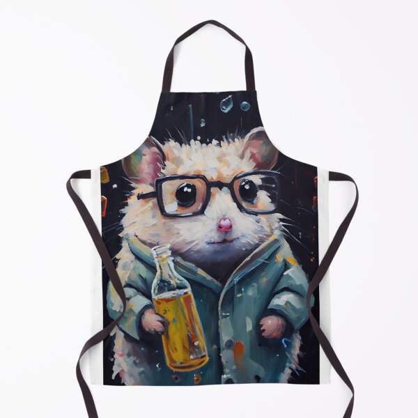 Item preview, Lab Rats - impasto oil painting.  Hamster with a bottle designed and sold by Paintings By Simon .