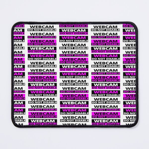Item preview, Webcam do not disable stickers warning sign prank magenta multi pattern designed and sold by rednumberone.