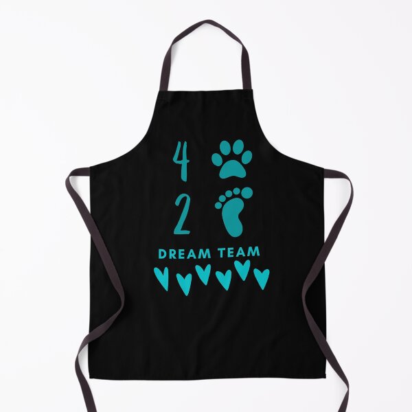 Item preview, Dream team in turquoise with paws and feet for dog sports enthusiasts designed and sold by PausePapote.