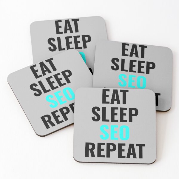 Item preview, Funny Eat Sleep SEO Repeat Black designed and sold by AndrewStep.