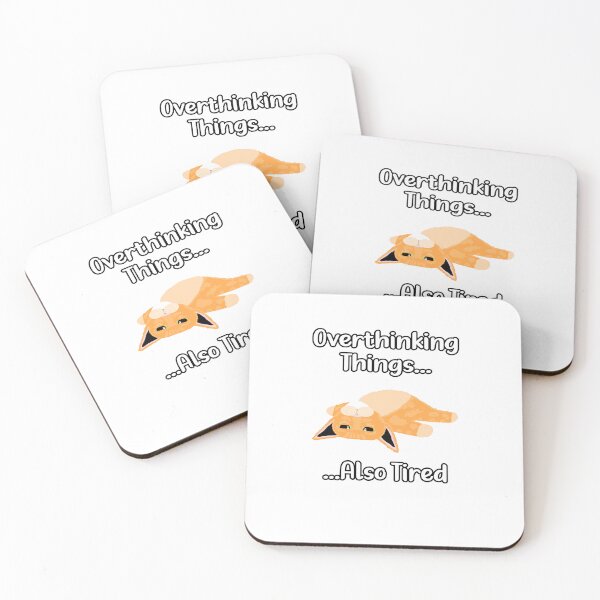 Item preview, Overthinking Things... Also Tired - Astonished Cat Company designed and sold by AstonishedCatCo.