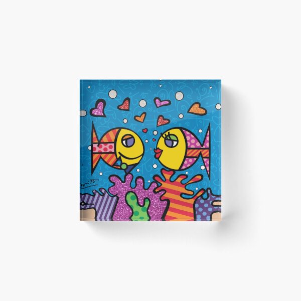 Love Fish Acrylic Block