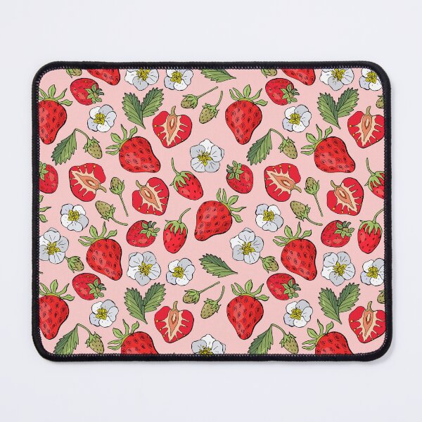 Item preview, Cute Pink Strawberry Cottagecore Kawaii Aesthetic Pattern designed and sold by mysticblvd.