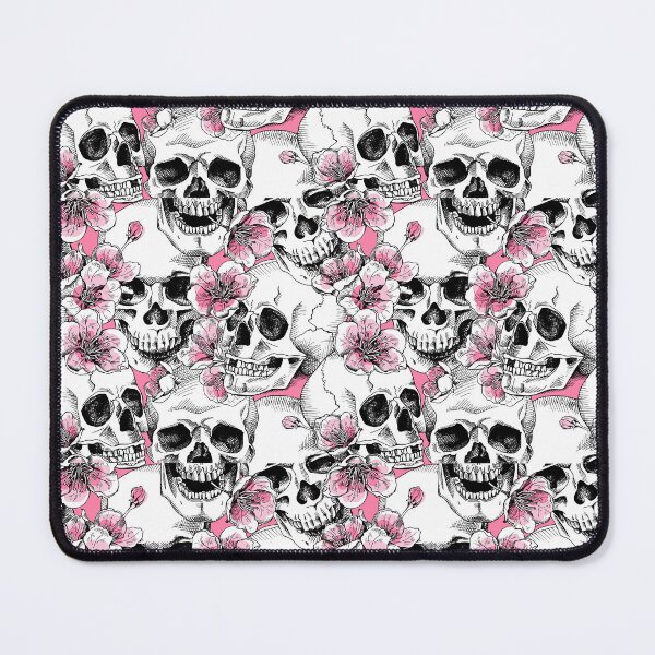 Item preview, Pink and White Skulls with Flowers designed and sold by Kathleen Douglas.
