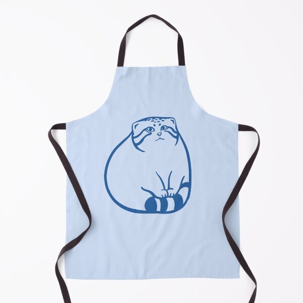 Item preview, Pallas's cat paws on tail.Stylized art of a cute chonker with blue ink designed and sold by martodesign.