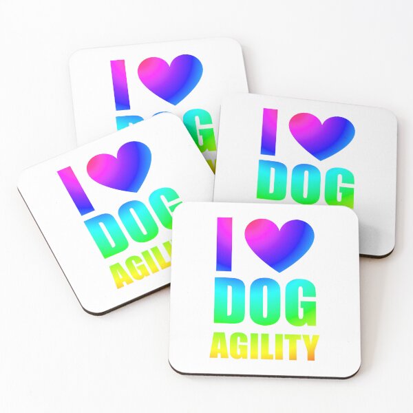 Item preview, I love dog agility in multicolored gradient designed and sold by PausePapote.