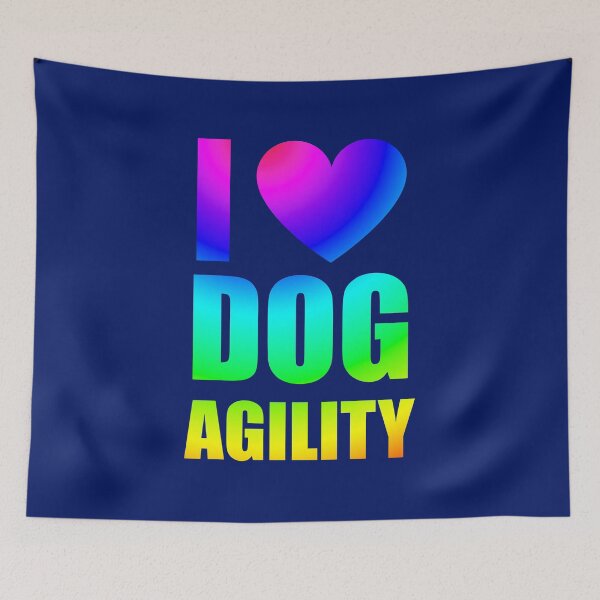 Item preview, I love dog agility in multicolored gradient designed and sold by PausePapote.