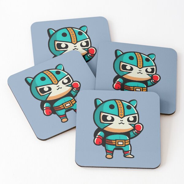 Item preview, Lucha Libre Cats | Mexican Wrestling | Kawaii Cats | Chibi Cats | Anime Cats | Lucha Libre Cats 29 | El Mar designed and sold by Catcosm.