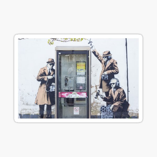 "We are Listening" Banksy Sticker